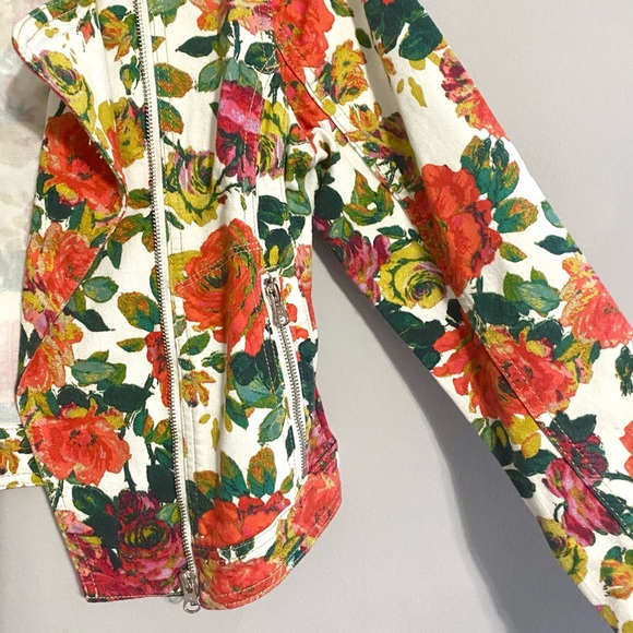 NEW Anthropologie Pilcro Floral Printed Moto Jacket Small - Picture 8 of 16